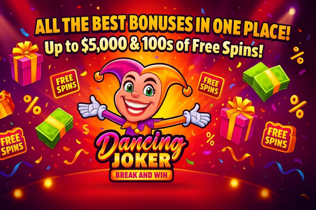 All The Best Bonuses In One Place! Up to $5,000 & 100s of Free Spins!